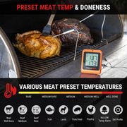 LABART 650 ft Wireless (Bluetooth) Meat Thermometer for Smoker Grill, Meat Thermometer Digital Wireless with 2 Probes TP920